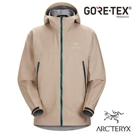 【ARCTERYX 始祖鳥】男 Beta Gore-Tex防風防水透氣連帽外套/X000005599-29090 柳條褐