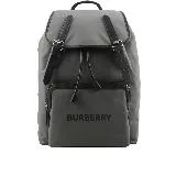 【BURBERRY】Aviator Rucksack 尼龍及皮革軍旅後背包(炭灰色)