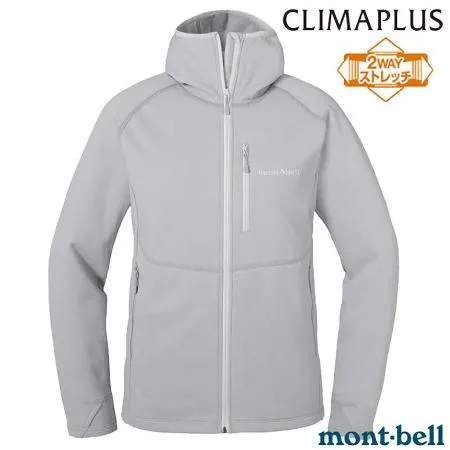 【mont-bell】女 TRAIL ACTION PARKA 彈性刷毛保暖連帽外套 1106734 LGY 淺灰