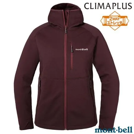 【mont-bell】女 TRAIL ACTION PARKA 彈性刷毛保暖連帽外套 1106734 WRD 葡酒紅