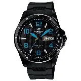 CASIO EDIFICE 炫彩時刻賽車運動錶-膠帶-藍