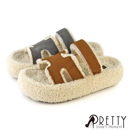 Pretty
厚底毛毛保暖拖鞋