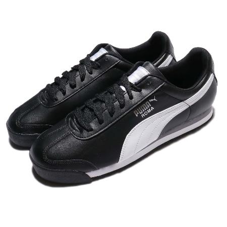 Puma 休閒鞋 Roma Basic 黑 白 男鞋 復古 運動鞋 皮革 基本款 35357211
