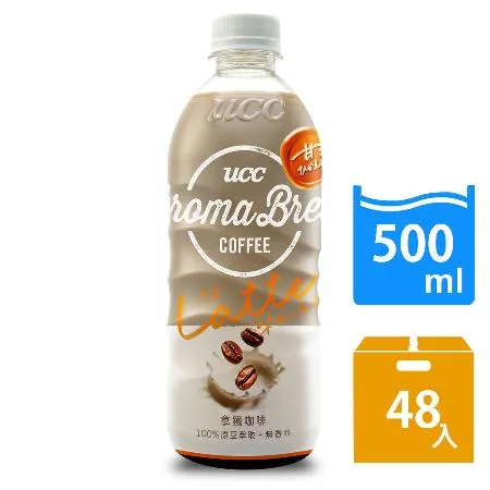 UCC AROMA BREW艾洛瑪拿鐵500mlx2箱(共48入)