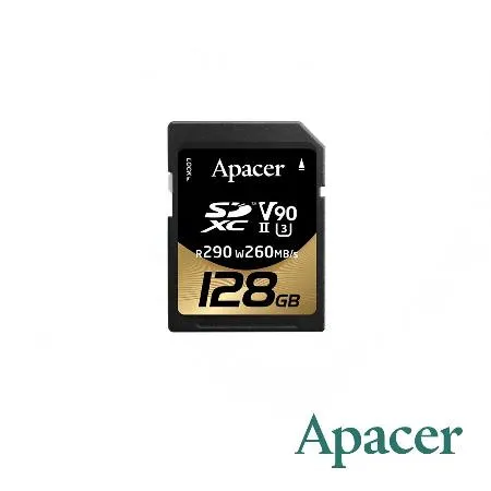 Apacer 128GB SD UHS-II U3 V30 高速記憶卡 290MB/s 公司貨