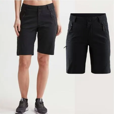 【Craft】女 CASUAL SPORTS SHORTS 休閒短褲.快乾健行運動褲/1907230-999000 黑