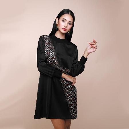 民族風時尚黑洋裝