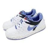 Nike 休閒鞋 Full Force Low 男鞋 白 藍 皮革 耐磨 跳色 低筒 運動鞋 FB1362-100