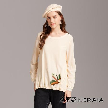 KERAIA 克萊亞
柳葉花語繡花縮襬上衣