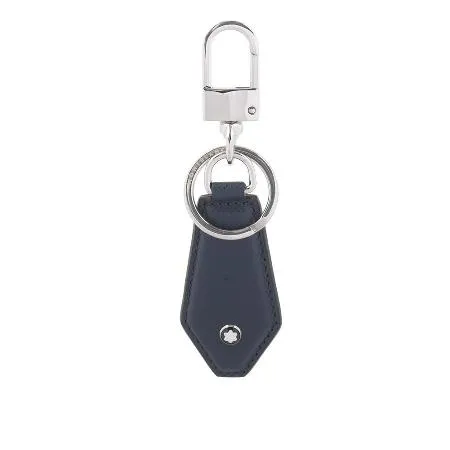 【MONT BLANC】Sartorial 匠心系列防刮牛皮鑽石型鑰匙扣(墨藍色)