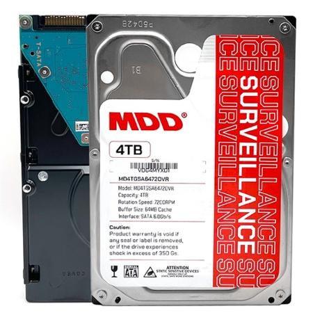 MDD 4TB 7200RPM 64MB 快取 SATA 6.0Gb/s 3.5“ 監控硬碟 （MDD4TSATA6472DVR）