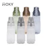 【WOKY 沃廚】ECOZEN 透明瓶600ml(附彈跳吸管)