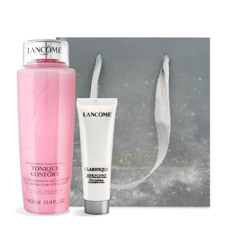 LANCOME 蘭蔻 保濕水+洗面乳+禮物袋祝福組