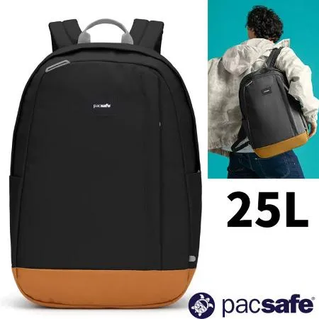 【Pacsafe】Go Anti-Theft 隨行防盜後背包25L.肩背包.書包/可16吋筆電/35115130 噴射黑