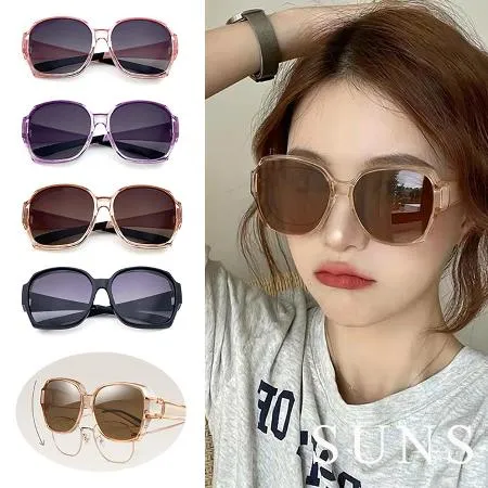 【SUNS】時尚韓版ins大框偏光套鏡 男女適用太陽眼鏡 防眩光反光 抗UV400