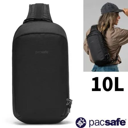 【Pacsafe】Vibe 325 ECONYL Sling 防盜斜背包10L.RFID防盜護照包/60221130 黑