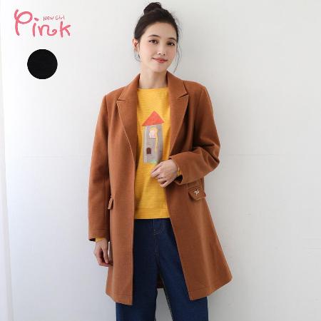 Pink*
簡約磨毛感保暖大衣