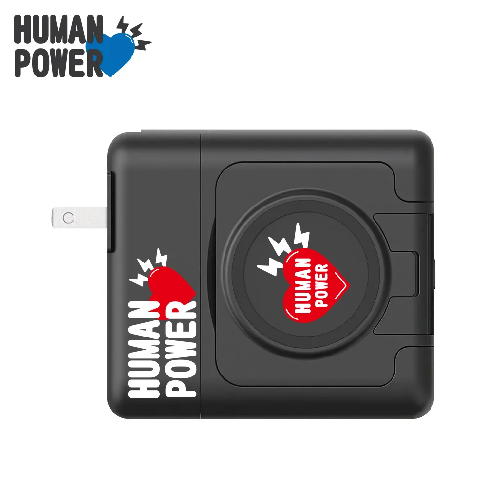 【行動電源】 HUMAN POWER 10000mAh多功能萬用隨身充 無線充電 黑色