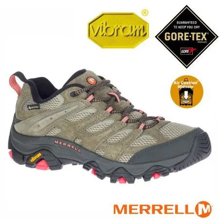 【MERRELL】女新款 MOAB 3 GORE-TEX 多功能防水透氣登山健行鞋.登山鞋/ML036322 橄欖綠