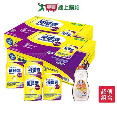 補體素鉻100(糖尿病適用)不甜237ml x24罐 x2箱(送贈罐4罐+白熊洗碗精1000g*1)