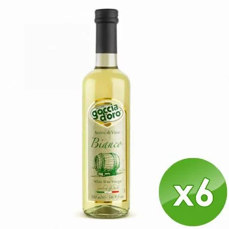 【琉宇醬選】Goccia d'oro  義式白萄萄醋(500ml/瓶)x6瓶