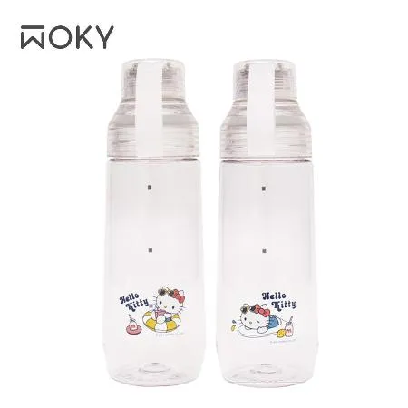 【WOKY 沃廚】三麗鷗聯名 ECOZEN® 透明瓶600ml