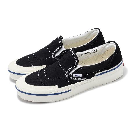 Vans 懶人鞋 Slip-On Reconstruct 男鞋 女鞋 黑 白 可撕開鞋面 皮革 情侶鞋 休閒鞋 VN000BW4BLK