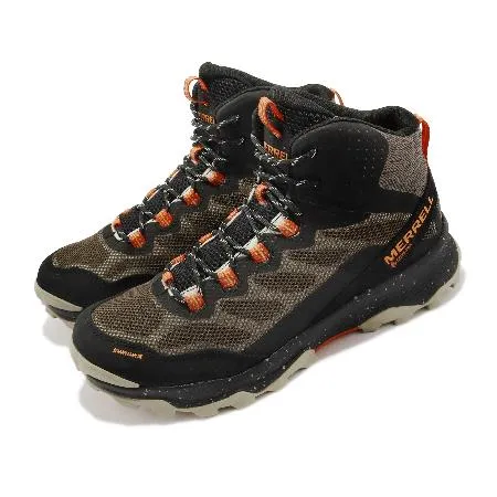 Merrell 登山鞋 Speed Strike Mid GTX 黑 棕 男鞋 防水 戶外 耐磨 郊山 ML067519