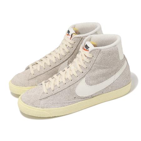 Nike 休閒鞋 Wmns Blazer MID 77 VNTG 女鞋 米灰 黃 麂皮 復古 DV7006-001
