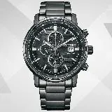 CITIZEN星辰 Chronograph系列 鐵窗花設計 光動能計時腕錶／CA0845-83E／43mm