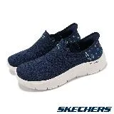 Skechers 休閒鞋 Go Walk Flex Slip-Ins 女鞋 藍 灰 玫瑰 避震 套入式 懶人鞋 健走鞋 124822NVTQ