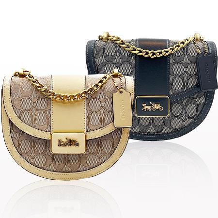 COACH
方標織布鏈帶肩/斜背包