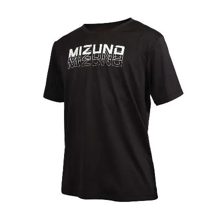 MIZUNO 男短袖T恤-上衣 休閒 慢跑 黑白