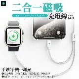 TOTU 鋅系列 一分二 Type-C to Apple Watch/Type-C 磁吸充電線1.6M-白