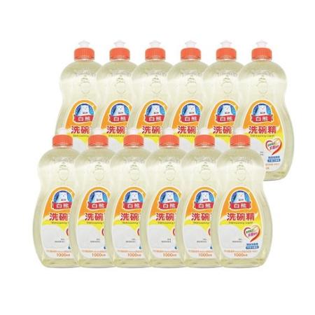 白熊洗碗精1000g*12入/箱(椰子油護手配方/無添加香精)