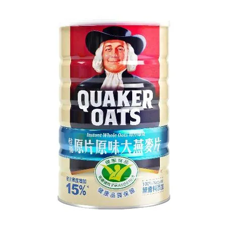 QUAKER 桂格 即沖即食 原片原味大燕麥片X1罐(800g/罐)