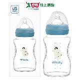優生 真母感玻璃瓶 寬口徑 L240ml-企鵝 臺灣製 超耐熱玻璃 人體工學【愛買】