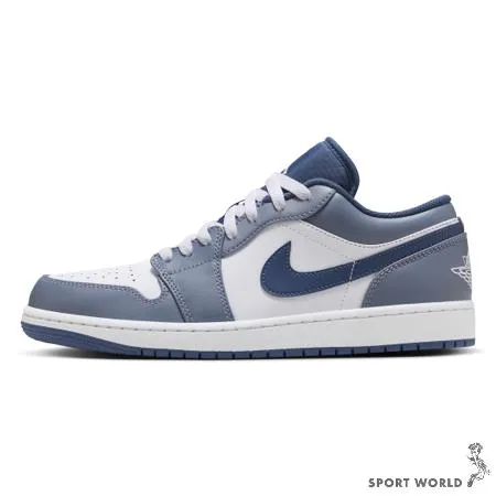 Nike AIR JORDAN 1 LOW 男鞋 休閒鞋 白藍 553558-414