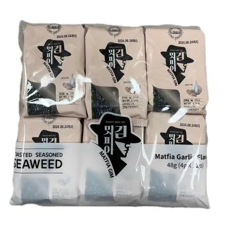 買一送一韓國黑手黨蒜香風味海苔4G*12入