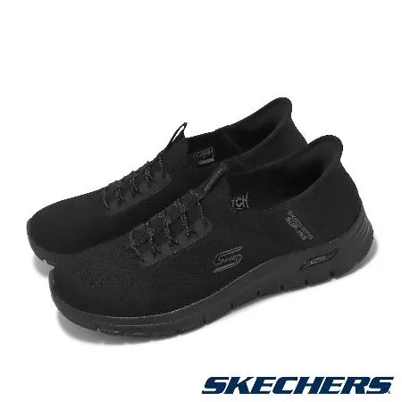 Skechers 休閒鞋 Arch Fit Vista Slip-Ins 女鞋 黑 套入式 懶人鞋 避震 輕量 健走鞋 104379BBK