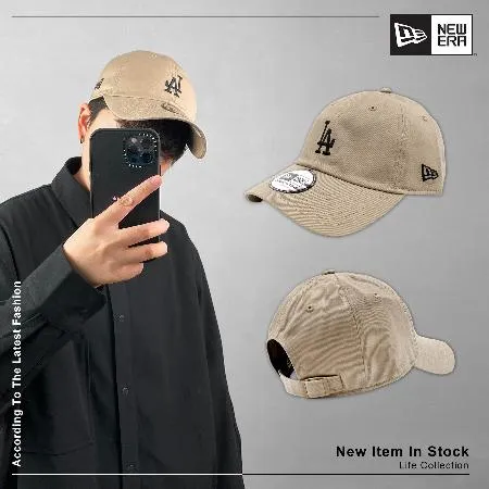 New Era 帽子 Classic MLB 奶茶 卡其 黑 LA 洛杉磯 道奇 棒球帽 老帽 NE12712416