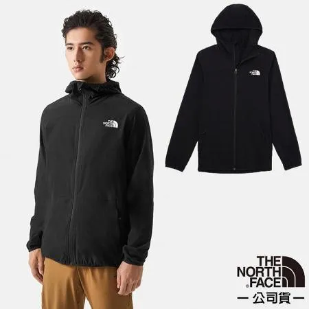 【The North Face】男 NEW ZEPHYR WIND 防風防曬連帽輕薄外套(亞洲版型)7WCY-JK3 黑