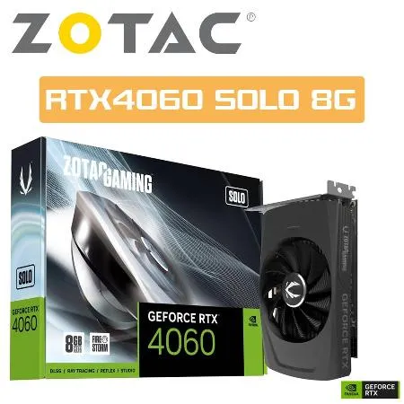 ZOTAC索泰 RTX4060 SOLO 8G 顯示卡