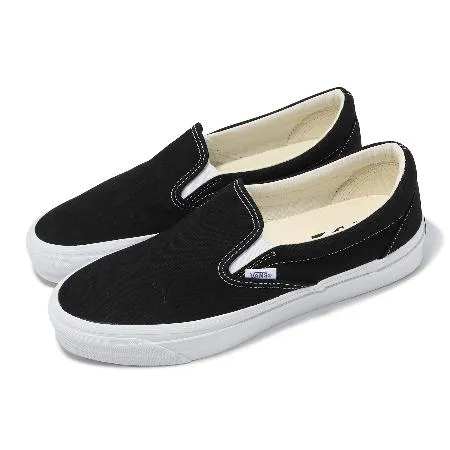 Vans 休閒鞋 Slip-On Reissue 98 男鞋 女鞋 黑 白 帆布 無鞋帶 懶人鞋 情侶鞋 VN000CSEBA2