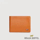 【BRAUN BUFFEL 德國小金牛】台灣總代理 防盜-2 6卡男夾-杏仁巧克力色/BF539-312-SAL