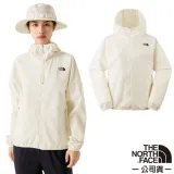 【The North Face】女 NEW ZEPHYR WIND 防風防潑水防曬連帽輕薄外套/7WCP-QLI 沙丘白