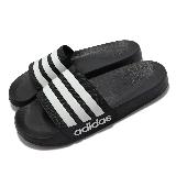 adidas 拖鞋 Adilette Shower Q彈 舒適中底 黑白 三條線 男女鞋 愛迪達 GZ5922