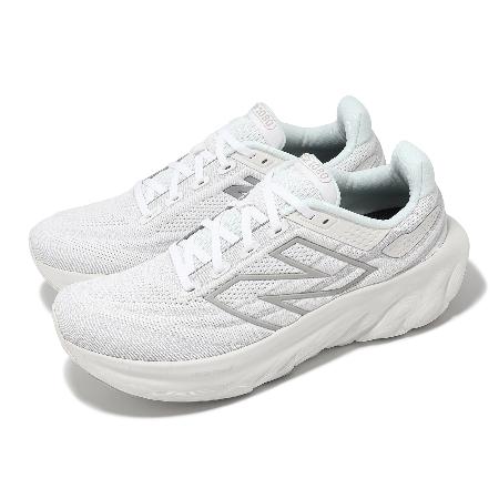 New Balance 慢跑鞋 1080 V13 2E 寬楦 男鞋 白 金屬銀 運動鞋 NB M1080W13-2E