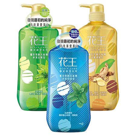 花王植萃弱酸洗髮精750ml(涼感控油/保濕去屑/滋養健髮)