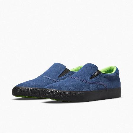 Nike x Leo Baker 滑板鞋SB Zoom Verona Slip Leo 男鞋藍麂皮聯名